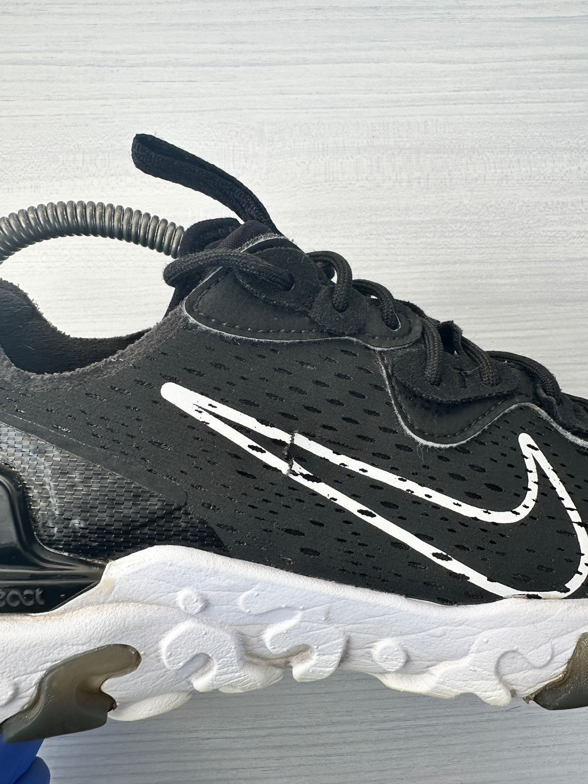Nike React Vision Black White — UK 6.5