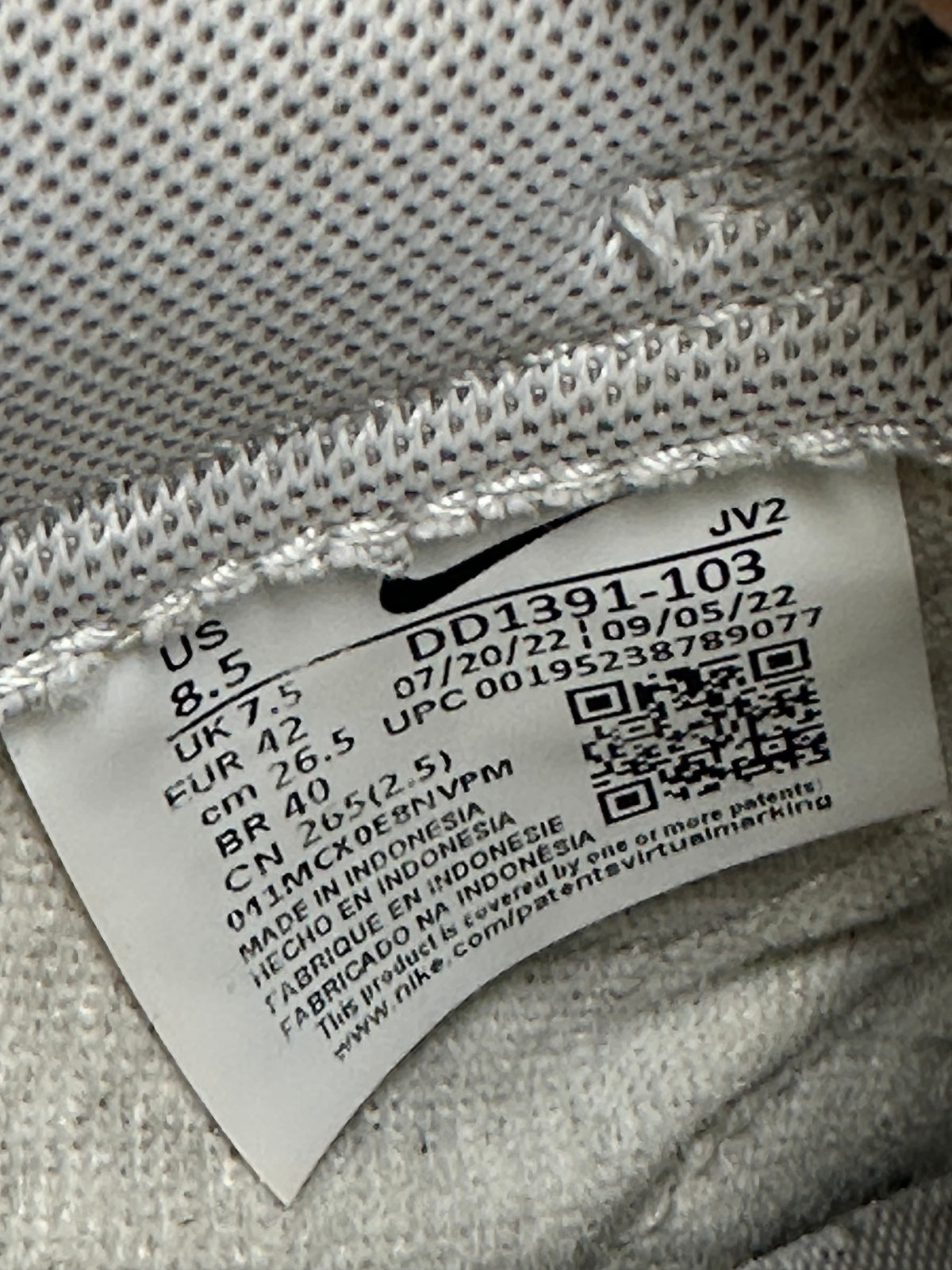 Nike Dunk Low Grey White - UK 7.5